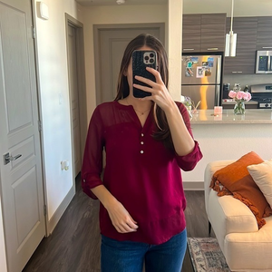 Express 3/4‎ Sleeve Blouse Top XS